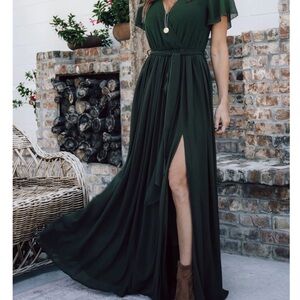 Baltic Born Forest Green Maxi Dress